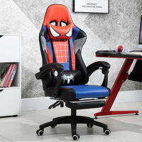 Chaise de jeu d'ordinateur Spider-man inclinable ergonomique en cuir artificiel personnalisée chaises de jeu de course