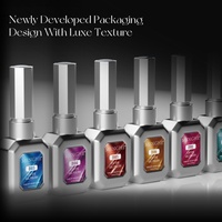 Menghe Hot Supplier 36 couleurs Moon Light Glitter Cat Eye Gel Set Box Tpo Hema Free Top Base Coat Magnetic Cat Eye Gel Nail Polish