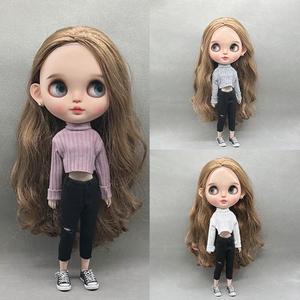 Modèle de jouet en peluche de dessin animé fait à la main de haute qualité, 30 cm, échelle 1/6, mini vêtements décontractés, longue robe t-shirt et <span class=keywords><strong>pantalon</strong></span> en <span class=keywords><strong>jean</strong></span> pour filles - Product Image 2