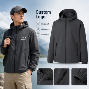 Windproof Waterproof Outdoor <b>Jacket</b> Custom Logo Softshell Coat For Delivery Courier And Food Service Logistics Workers - Product Image 1