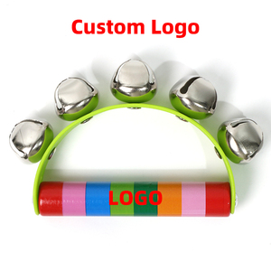Campanas de Mano con Mango de Madera Arcoíris, Instrumento Musical de Juguete, Campanas de Navidad, Jingle Bells - Product Image 4