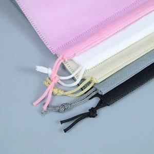 Sac à cordon réutilisable en non-tissé 40x50cm, grande pochette de rangement multi-usages pour cosmétiques, jouets, chaussures, emballage, logo personnalisé - Product Image 4