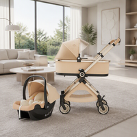 Poussette haute de gamme pour bébé avec nacelle amovible, vente en gros, poussette de luxe OEM