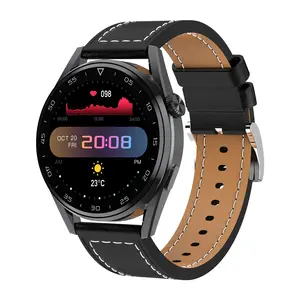 WT3 PRO smart watches for men ricarica wireless Health Monitor cinturino in pelle quadrante rotondo Full Touch Screen smart watch 2022