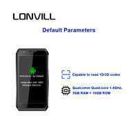 LONVILL Terminal Portátil Android PDA de 5.5 Pulgadas IPS 720*1280 IP65 Resistente al Agua con WiFi, GPS y Bluetooth Opcionales
