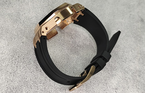 Black Fluororubber Band boîtier givré en or incrusté de diamants colorés kits mod GA2100 GA2110 GAB2100 <span class=keywords><strong>CASIOAK</strong></span> Modifier la montre - Product Image 3