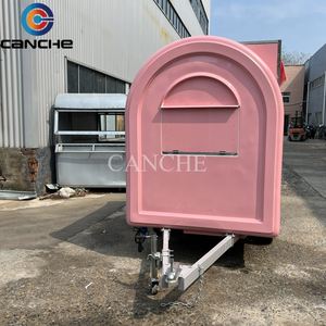 Camion de restauration mobile vintage en acier inoxydable multifonctionnel pour café, desserts, snacks, restauration rapide, logo personnalisé pour - Product Image 4