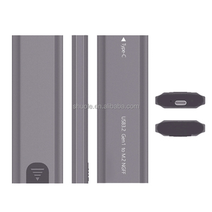 Carcasa SHUOLE de Doble Protocolo para <span class=keywords><strong>Disco</strong></span> <span class=keywords><strong>Duro</strong></span>, NVMe SATA M.2 SSD, Aleación de Aluminio, NGFF, <span class=keywords><strong>Disco</strong></span> <span class=keywords><strong>Duro</strong></span> <span class=keywords><strong>Externo</strong></span>, Interfaz USB3.2, 10Gbps Máx. - Product Image 6