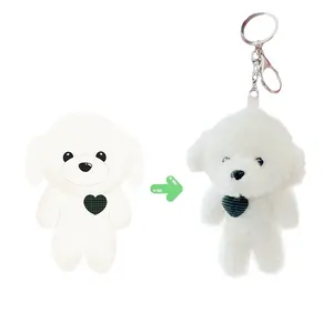 custom Cute Small New stuffed toys Plush Doll Toy Keychain Bear Keyring Pendant Bag Car plush toy dog key ring
