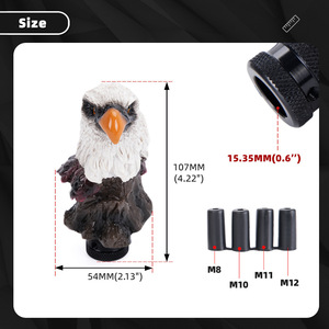 Eagle Gear <b>Shift</b> <b>Knob</b> Resin White Headed Eagle Car Gearbox Lever Head Universal Fit Style A B C - Product Image 2