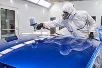Peinture automobile Wolong 1K28 bleue acrylique, monocomposant, finition brillante durable, couche de finition pour voitures particulières, temps de séchage de 0,5h