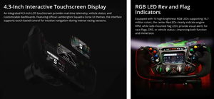 Volant de simulation de course MOZA Lamborghini ESSENZA SCV12 neuf et original, avec poignée en daim et fixation rapide en aluminium, vente en gros - Product Image 4