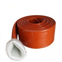 Manchon de câble résistant aux hautes températures, ignifuge, durable, certifié ISO, flexible, recouvert de silicone, en polyester tissé haute résistance