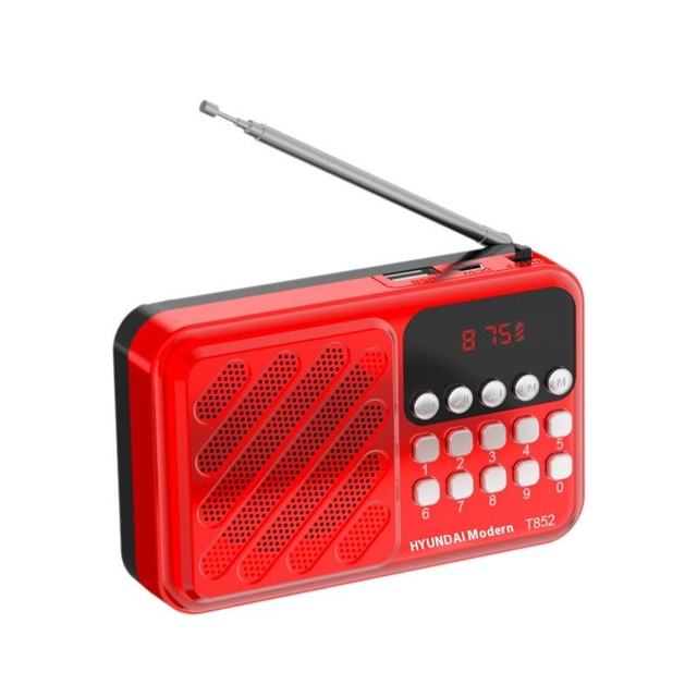 OEM Brand Mini Portable Wireless FM Radio with Flashlight Plastic Material LED Display