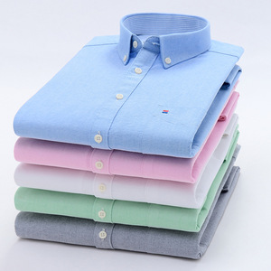 Camicia Casual da Uomo, Nuovo Stile Primavera-Autunno, 60% Cotone, Tessuto Oxford, <span class=keywords><strong>Manica</strong></span> <span class=keywords><strong>Lunga</strong></span> <span class=keywords><strong>con</strong></span> <span class=keywords><strong>Bottoni</strong></span>, Vendita all'Ingrosso - Product Image 2