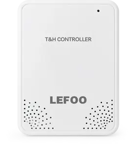 LEFOO CE ROHS certificado pantalla LCD controlador de temperatura y humedad sensor transmisor con función de relé y alarma