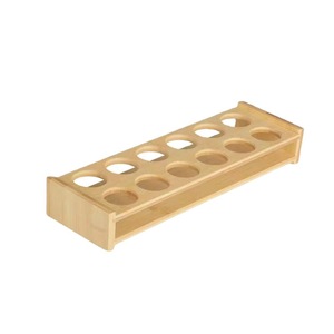 ที่วางแก้วไวน์ไม้ไผ่แบบแข็งแรง จุได้ 5-9 แก้ว สำหรับจัดระเบียบบนโต๊ะในครัว - Product Image 1