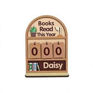 Tablero de Madera para Registrar Lecturas, Contador de Libros Lectos, Tablero de Registro de Lecturas DIY, Regalo Personalizado para Maestros, Decoración para el Hogar y la Oficina - Product Image 4