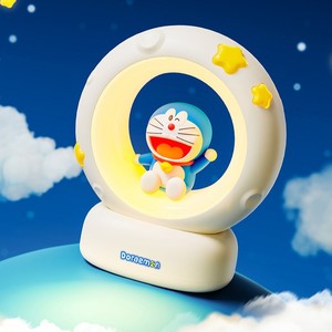 Lámpara Nocturna Inteligente Doraemon, Lámpara de Silicona con Forma de Gato Robot, Lámpara Táctil con Diseño de Gato de Dibujos Animados, Control por Botón, Alimentación por Enchufe - Product Image 2