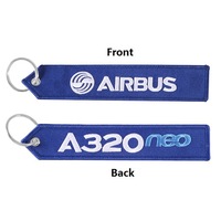 Porte-clés d'étiquette d'aviation d'avion en PVC personnalisé en gros porte-clés brodé personnalisé avec instruction «Remove You Fly»