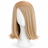 Perruque pour poupée BJD de 18 pouces, en plastique, rembourrée en peluche, perruques personnalisées
