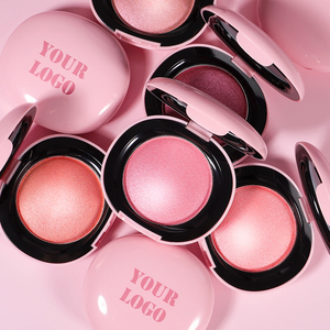 Colorete <span class=keywords><strong>de</strong></span> <span class=keywords><strong>Maquillaje</strong></span> Personalizado para Mejillas Pigmentado Brillante Rosa Vegano Paleta <span class=keywords><strong>de</strong></span> Colorete en Polvo con Logotipo Personalizado Sedoso Vegano - Product Image 1