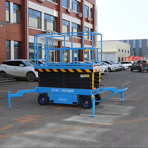 Ali 20ft 30ft 40ft Mini Full Electric Hydraulic <span class=keywords><strong>Scissor</strong></span> <span class=keywords><strong>Lift</strong></span> Self-Propelled CE Certification ABS Material 4-Person Lifting. - Product Image 3