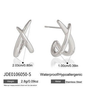 Nouvelles Boucles d'Oreilles Chic en Zircon Croisé pour Femme, Plaqué Or PVD, Acier Inoxydable, Étanche, Breloques Bijoux - Product Image 5