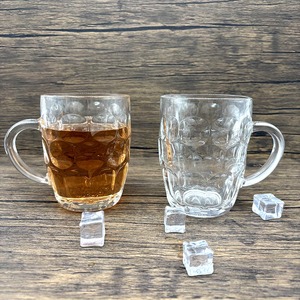 Dimple Steinビールマグ500ml 650mlビールグラスハンドル付きビールマグ食器洗い機冷凍庫 - Product Image 4