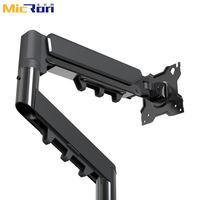 Support d'écran rotatif à 360 degrés MICRON, bras de moniteur avec ressort à gaz, support de moniteur PC pour jeux