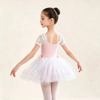 Robe de danse pour filles, robe de spectacle pour enfants printemps-été, jupe moelleuse rose lotus, jupe longue en gaze pour adulte