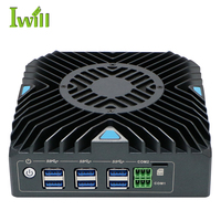 Mini PC embarqué quadricœur OEM I5 8260U avec 6 ports USB 3.1, 4 ports LAN, Linux, Windows, DDR4, SIM, mini boîtier PC pour usage industriel