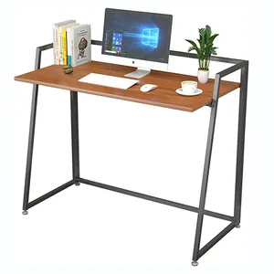 Wholesale Iron Wood Integrated Modern Design Folding Corner Desk Home Office Laptop Writing pc Computer Desk Table