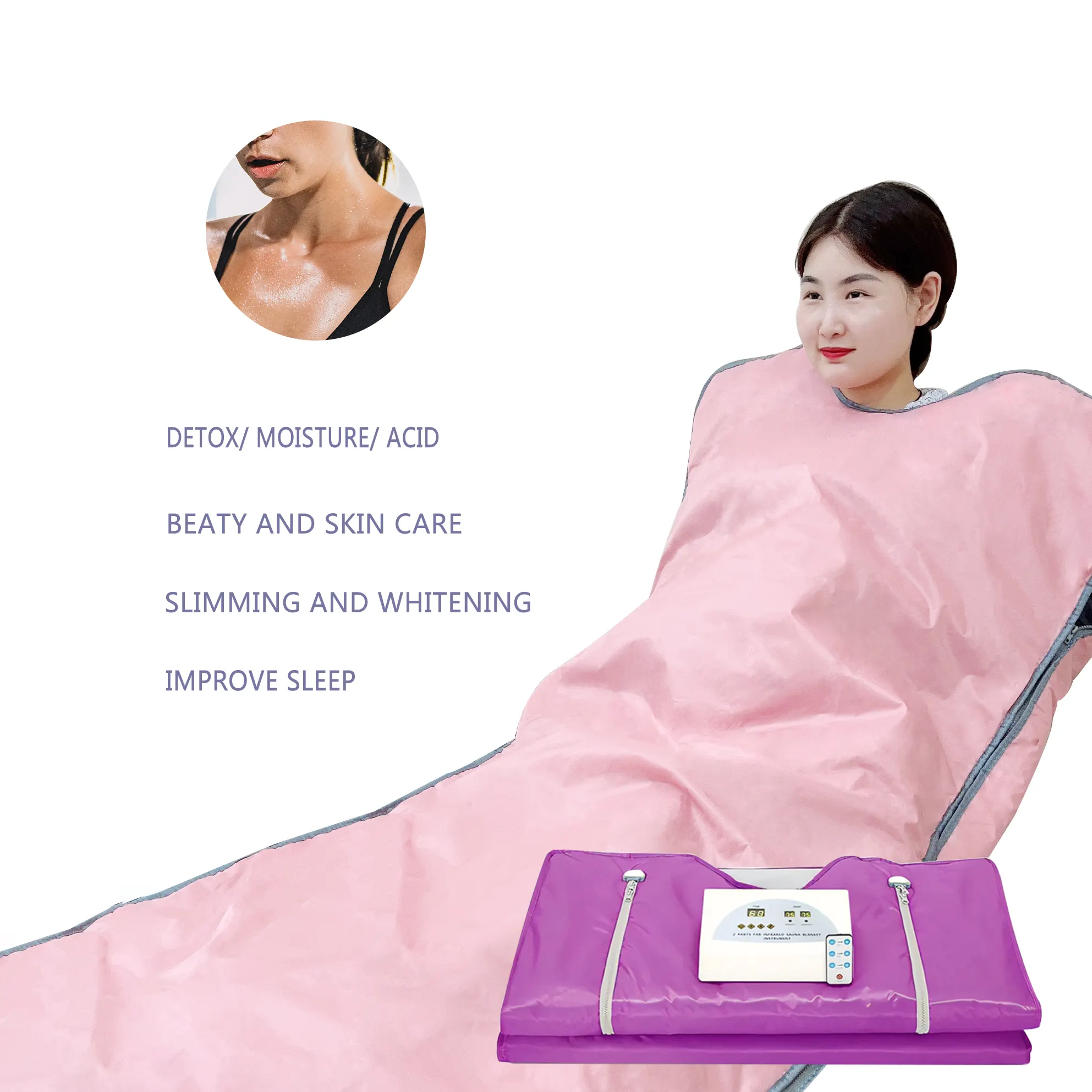 2024 Oem Детокс для похудения красный свет сауна с подогревом функциональное полное тело инфракрасное для потери веса инфракрасное одеяло