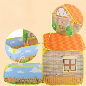 Portable 2 en 1 enfants Playhouse Portable Villa jardin Cottage parc maison jouet <span class=keywords><strong>grand</strong></span> espace jouer tentes avec océan <span class=keywords><strong>piscine</strong></span> à balles - Product Image 6