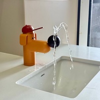 Grifo de Lavabo de Acero Inoxidable con Forma de Perro, Diseño de Dibujos Animados para Niños, Grifo de Baño para Hogar y Jardín de Infancia, Venta al por Mayor