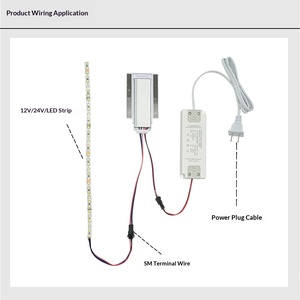 तीन-बटन टच स्विच rgb रंगीन लाइट स्ट्रिप रिमोट कंट्रोल 12v72w ip5 रेटेड पीसी लौ रिटरेंट मिरर स्विच स्मार्ट स्विच - Product Image 5