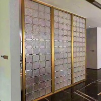 Briques de verre suspendues en cristal transparent de qualité supérieure, haute transmission lumineuse pour cloisons et écrans intérieurs de luxe