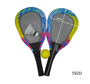 Venta al por Mayor de Raqueta de Tenis Colorida de 20*44CM / Set de Tenis con Bádminton y Pelota de PU, Set de Raquetas Dinámicas 2 en 1 para Jugar al Aire Libre - Product Image 1