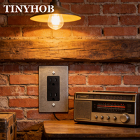 Interrupteur mural électrique personnalisé 110V, 1 gang, en acier inoxydable, norme américaine, 2 voies, avec variateur CE pour hôtel