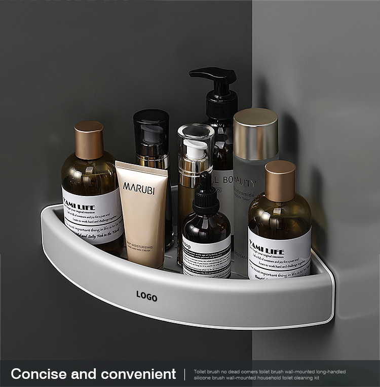 Wall Mounted Shower Shelf Rack Plastic Corner Storage Rack Bathroom Shelves