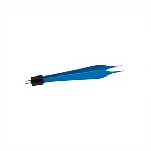 Forceps bipolaires Adson bleus, instrument chirurgical manuel pour la chirurgie générale, certifié CE Classe I - Product Image 1