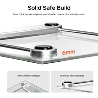 Balance corporelle numérique électronique en verre trempé à bas prix pour salle de bain – Mesure du poids et du matériau en verre