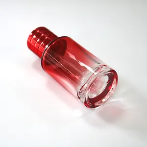 Botella de vidrio transparente con degradado de lujo, miniperfume, botella redonda vacía, espray, 30Ml, 50Ml, venta al por mayor
