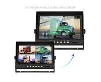 IPoster 9in étanche 4 canaux Quad View moniteur d'écran IPS inversé avec IR LED couleur vue nocturne CCD camion Kit de caméras de recul