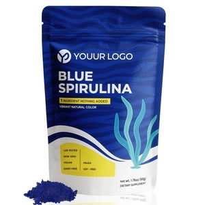 Nhãn hiệu riêng cao cấp hữu cơ chiết xuất phycocyanin vitamin và khoáng chất <span class=keywords><strong>Chlorella</strong></span> màu xanh Spirulina bột cho sức khỏe giảm béo - Product Image 1