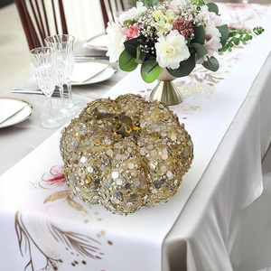 Wholesale Artificial Autumn Metallic Sequin Pumpkin Hot Selling Halloween and Thanksgiving Decorations for Valentine's Day - Product Image 4