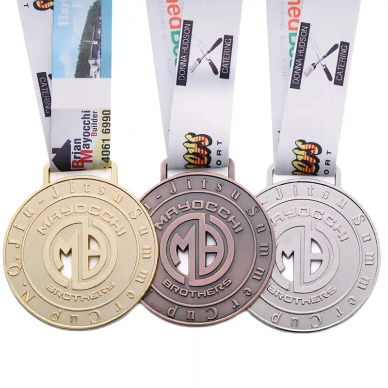 Großhandel Günstige Metall Bank Medaille und Trophäe Custom Karate/ Taekwondo/ Judo/ Wrestling/ Jiu Jitsu/ Martial Art Race Sport Medaille