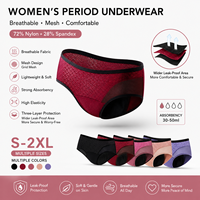 Braguitas Menstruales de Nailon y Elastano de Alta Elasticidad, Transpirables, a Prueba de Fugas, de 3 Capas, para Uso Diario, Venta al por Mayor de Fábrica