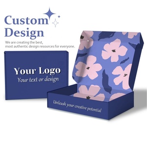 Eco Friendly Custom Logo Printed Small Business Recycled Flat <b>Pack</b> <b>Paper</b> Packaging Box Folding Corrugated Box Mailers - Product Image 2